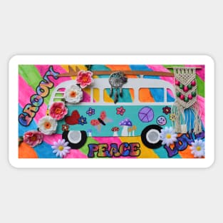 Hippie Life Mixed Media Sticker